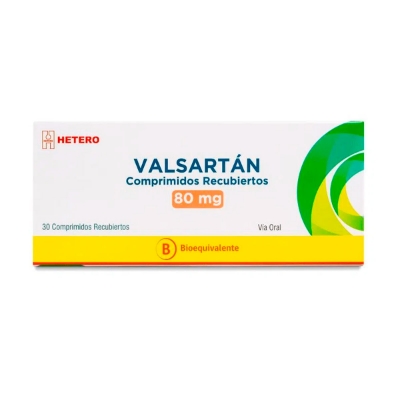 Imagen de Valsartán 80 mg x 30 comprimidos recubiertos