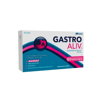 Imagen de Gastroaliv 262 mg x 20 comprimidos masticables